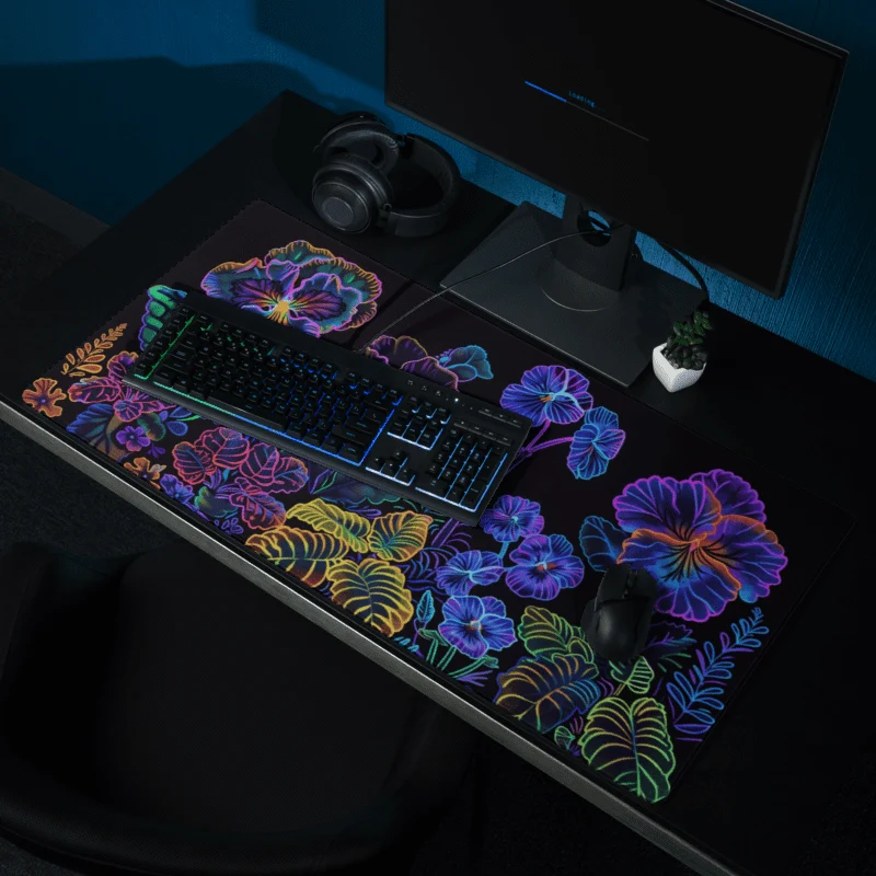 Tapis De Souris Original Fleurs Lumineuses