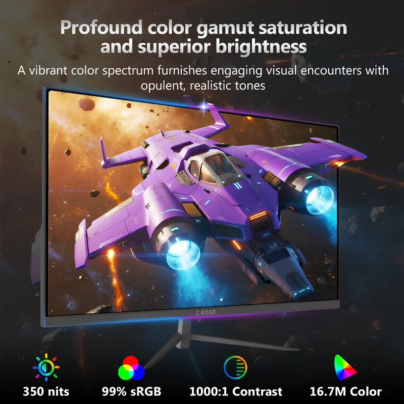 Z-EDGE 24" 240Hz IPS Gaming Monitor, Black