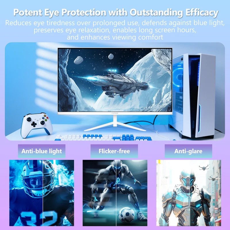 Z-EDGE 24" 240Hz IPS Gaming Monitor - White Monitor