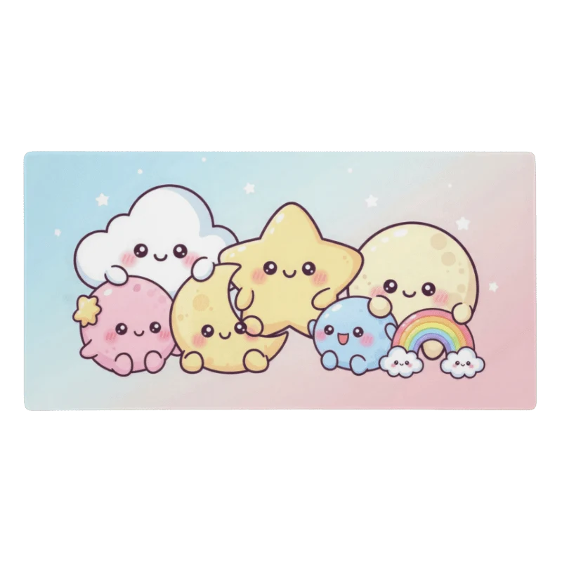 Tapis De Souris Kawaii Univers Céleste