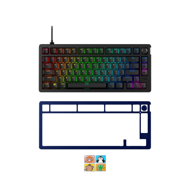 HyperX Offre Groupée - Alloy Rise 75 + Plaque supérieure + Lot de badges