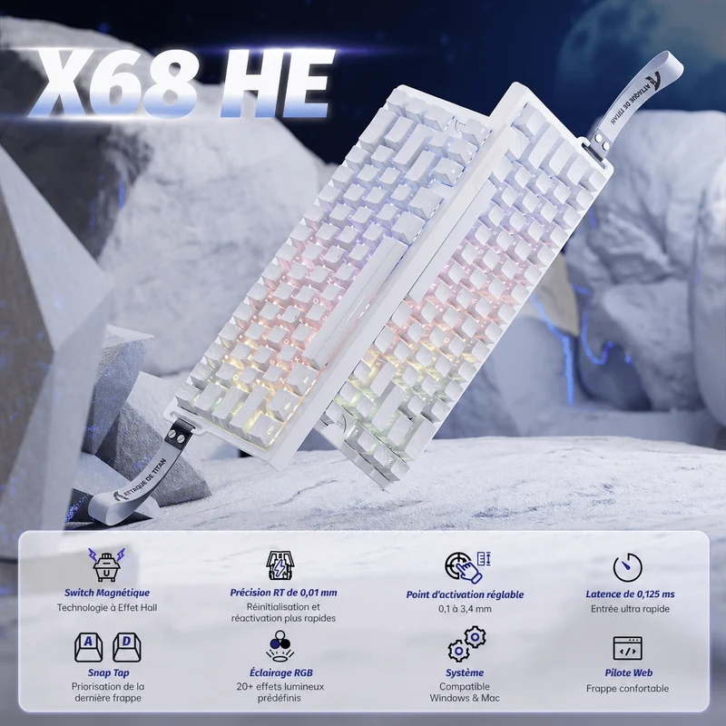 Clavier Gamer RGB Design Qwerty