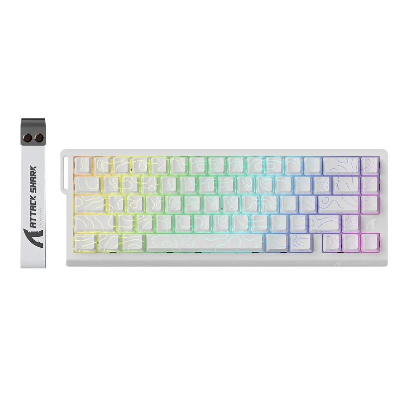 Clavier Gamer RGB Design Blanc Qwerty