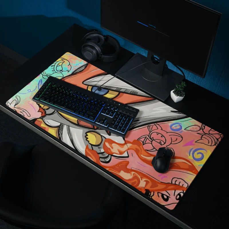 Tapis De Souris Gamer Guerrier Feu