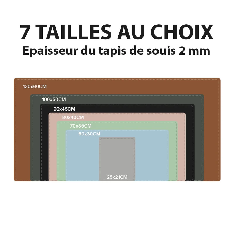 Tapis de souris XXL cuir bleu marine