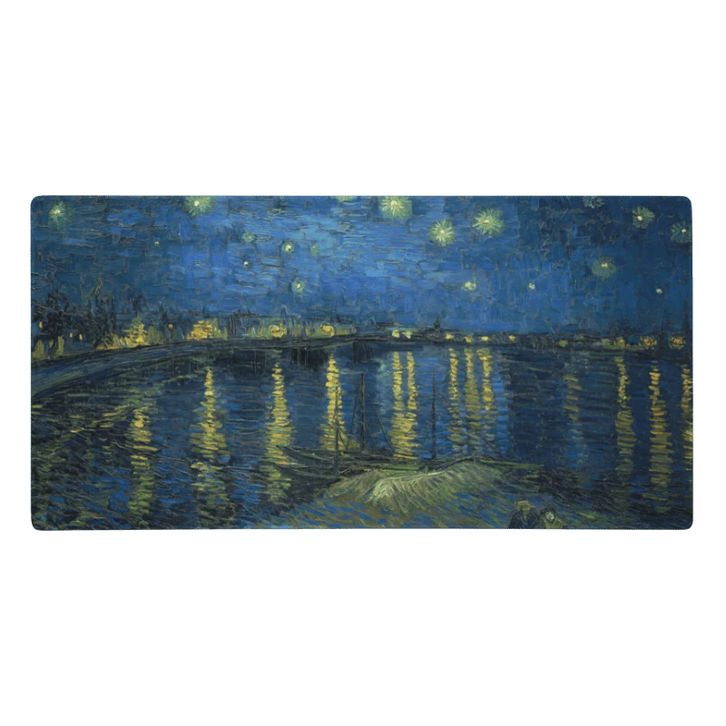Tapis De Souris Van Gogh Nuit Étoilée Sur Le Rhône