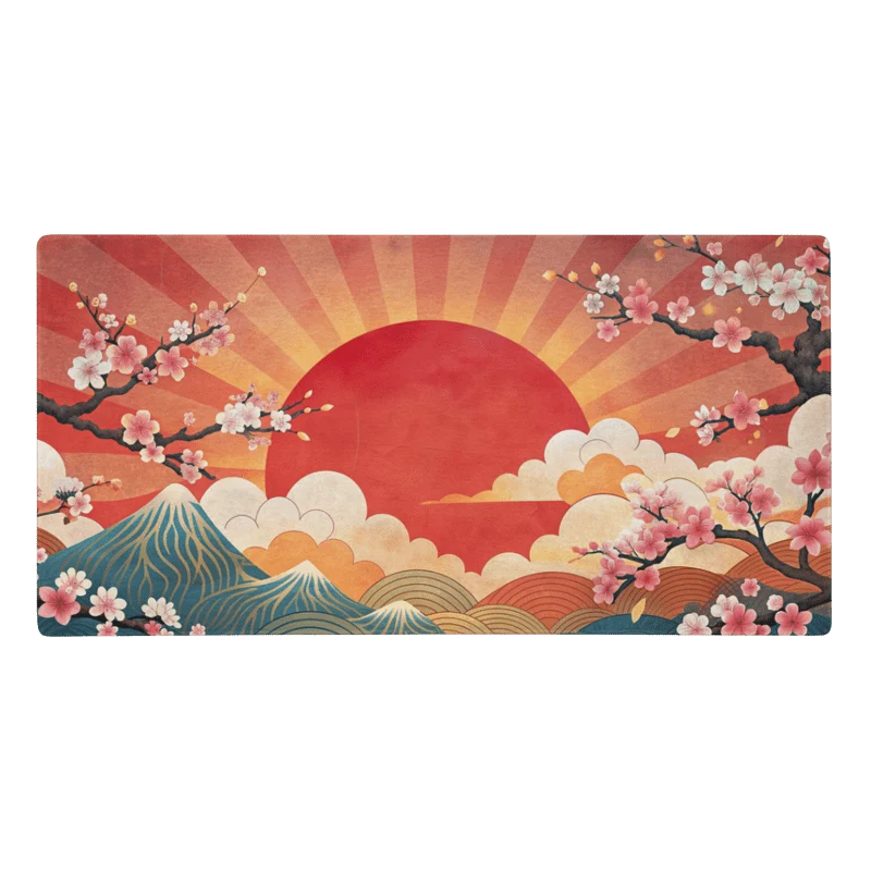 Tapis De Souris Japonais Ukiyo-e Mont Fuji Sakura