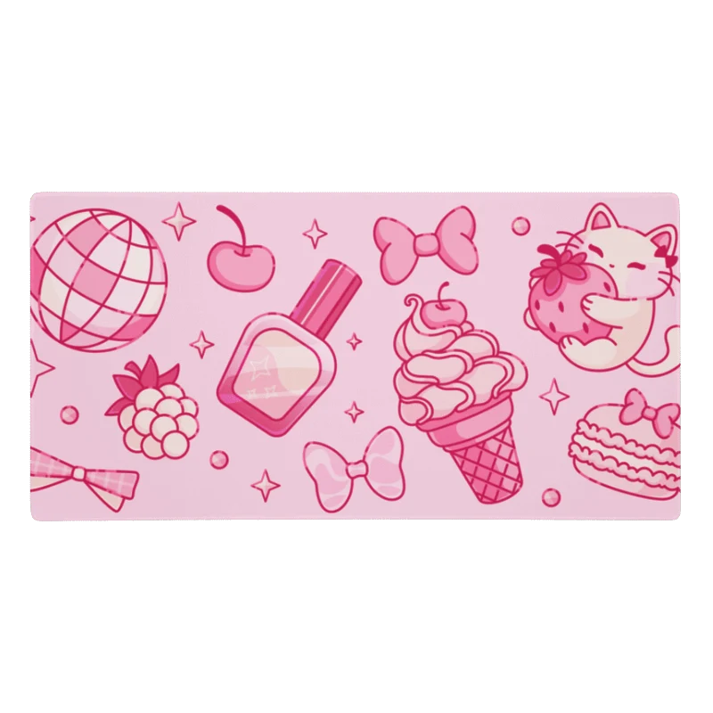 Tapis de Souris Kawaii Chaton Girly