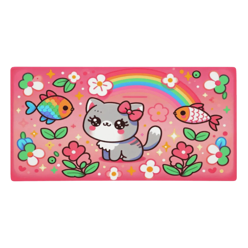 Tapis De Souris Kawaii Chaton Mignon