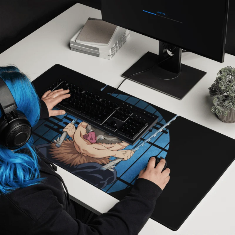 Tapis De Souris Manga Démon Guerrier Masque de Sanglier