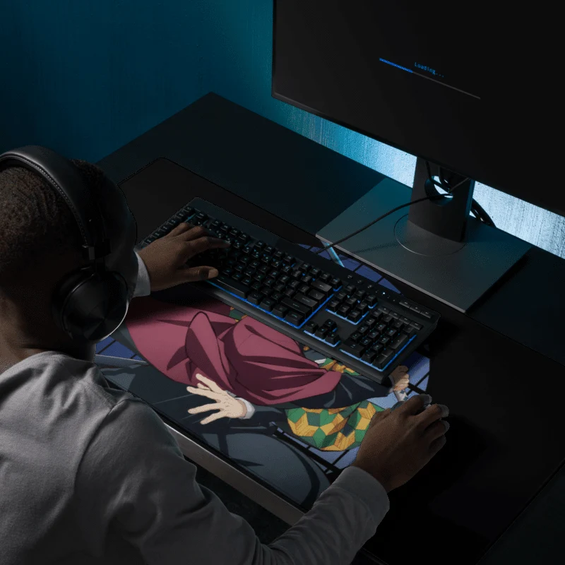 Tapis De Souris Manga Démon Guerrier Haori Bicolore