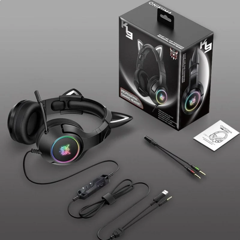 Casques Gaming RGB - Oreilles de Chat