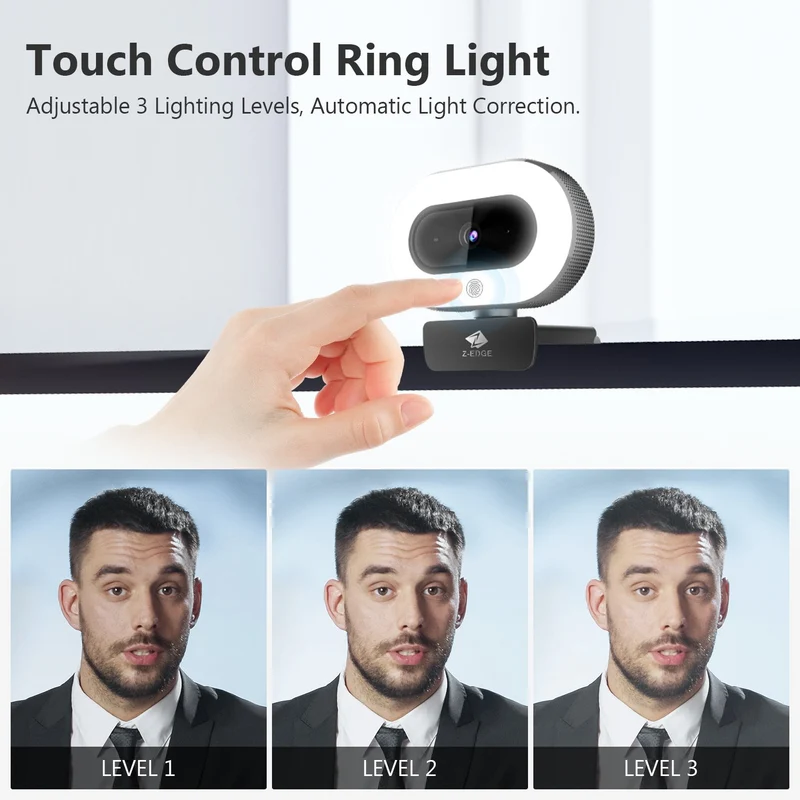 ZW560D Ring Light 1080P Full HD Webcam 2.0 Mega pixels