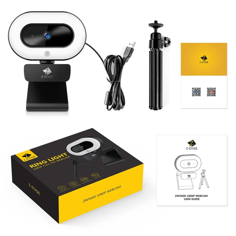 ZW560D Ring Light 1080P Full HD Webcam 2.0 Mega pixels