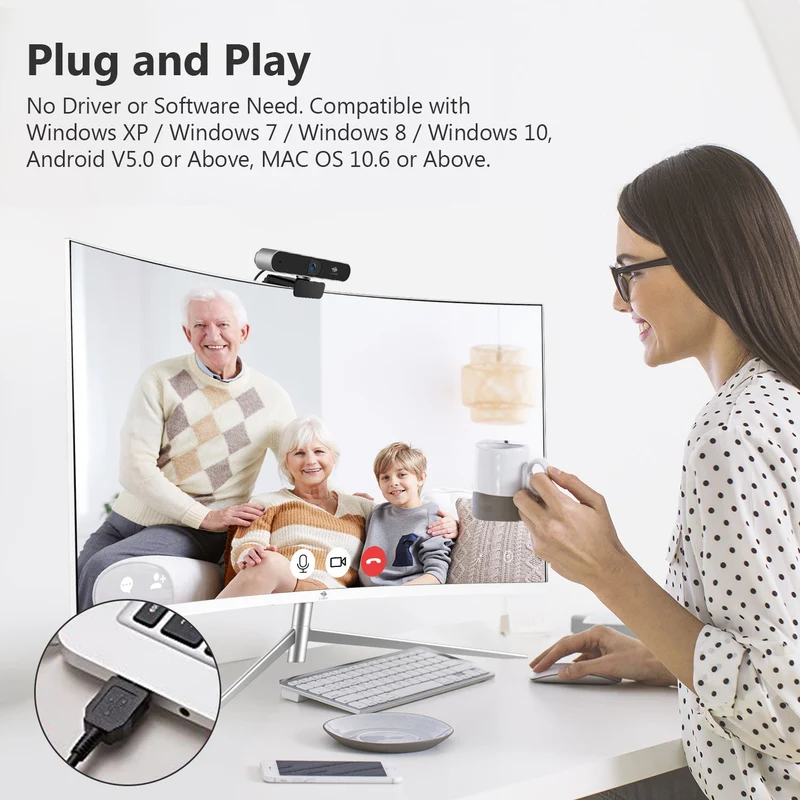 ZW511 Full HD 1080P Webcam 2.0 Mega pixels