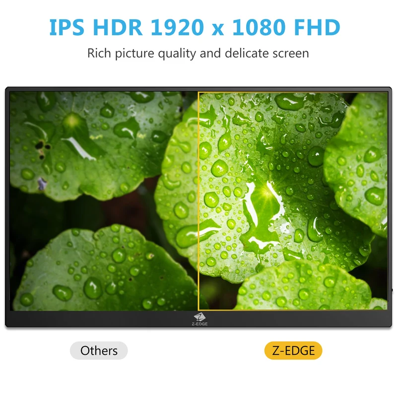 Z-EDGE Ultra1 15.6" FHD 60Hz IPS Portable Monitor USB-C HDMI Included Magnetic Case