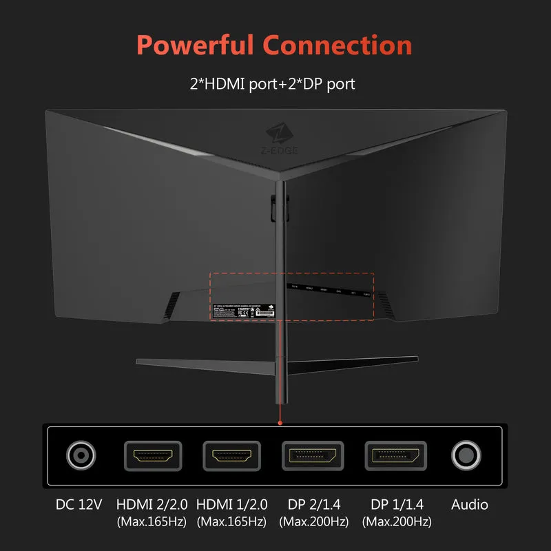 Z-EDGE UG30 30" 200Hz Ultrawide WFHD Curved Gaming Monitor