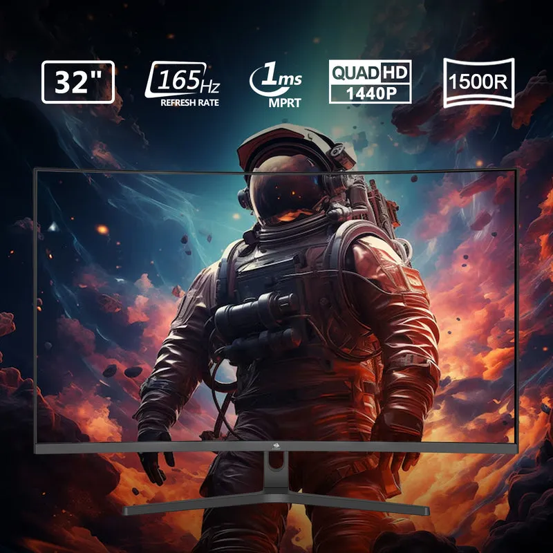 Refurbished: Z-EDGE UG32 32'' QHD 165Hz Curved Gaming Monitor