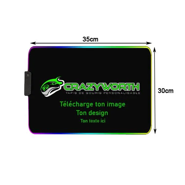 Tapis de Souris Personnalisable RGB 35x30 cm