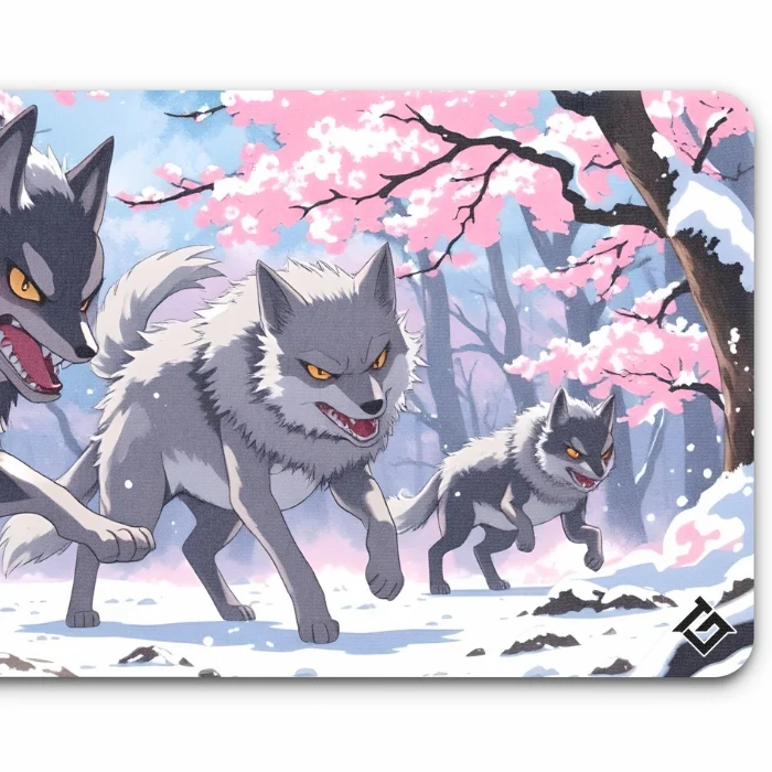 Tapis de Souris "MEUTE DE LOUPS AU JAPON"