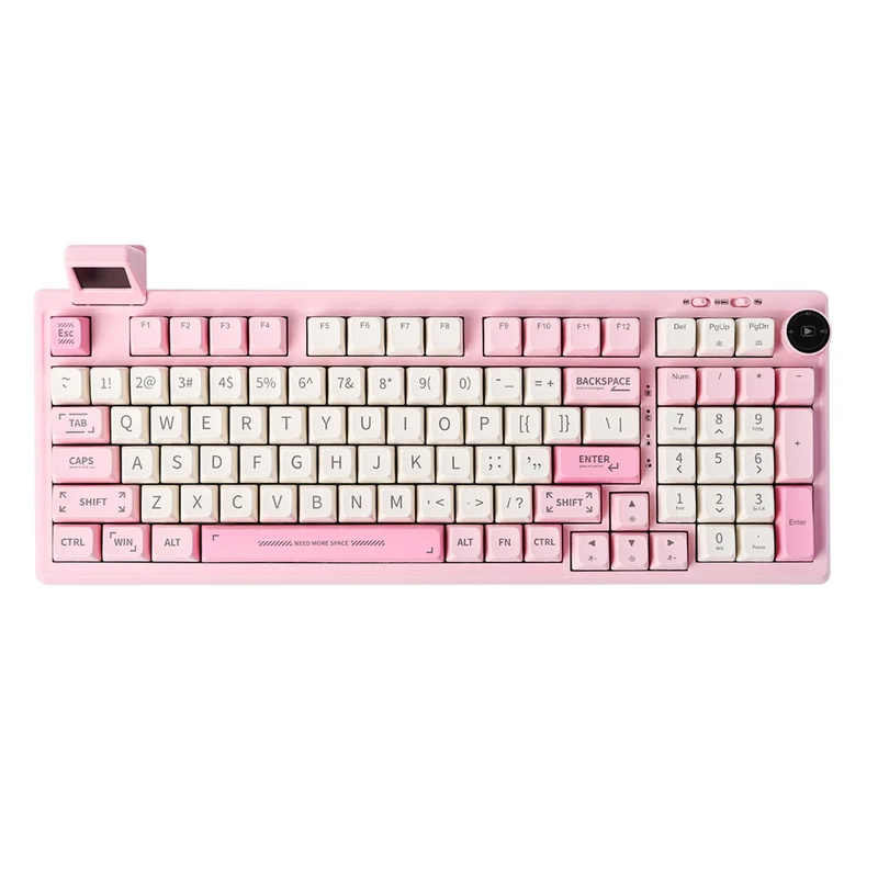 Clavier Mecanique Retro RGB sans fil avec Molette + Mini TV
