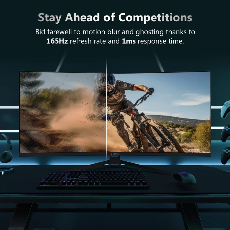 Z-EDGE UG34 34" 165Hz QHD Ultrawide Curved Gaming Monitor