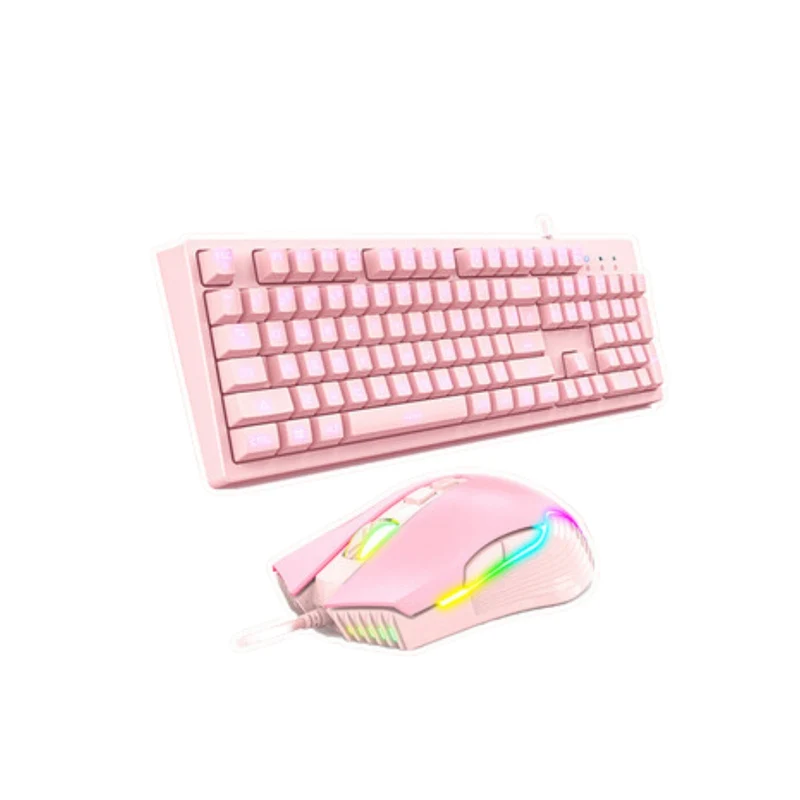 Kit Gaming Rose 4 en 1 casque + souris + clavier + accessoires