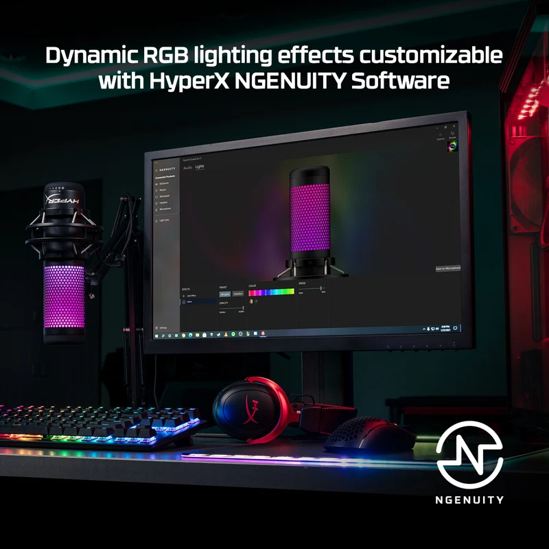 HyperX QuadCast S – Microphone USB – Éclairage RGB