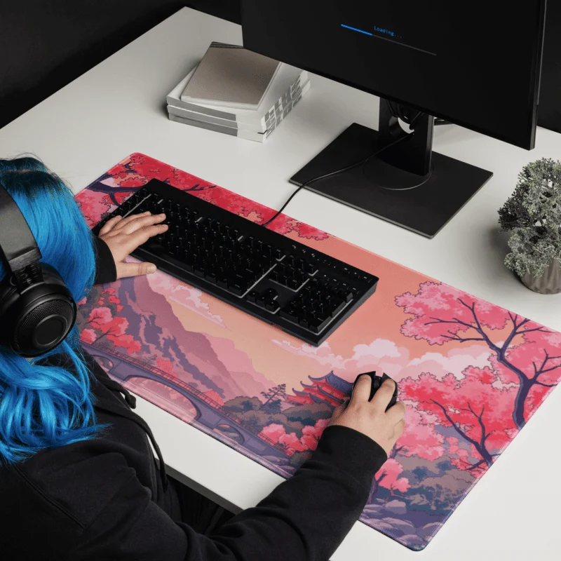 Tapis De Souris Japonais Paysage Cerisiers