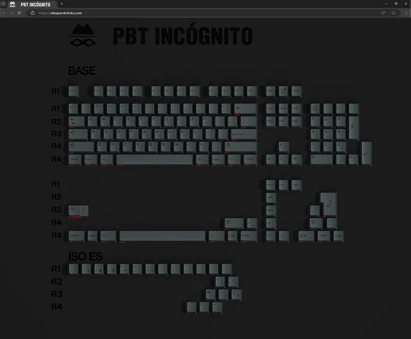 PBT INCOGNITO KEYCAPS