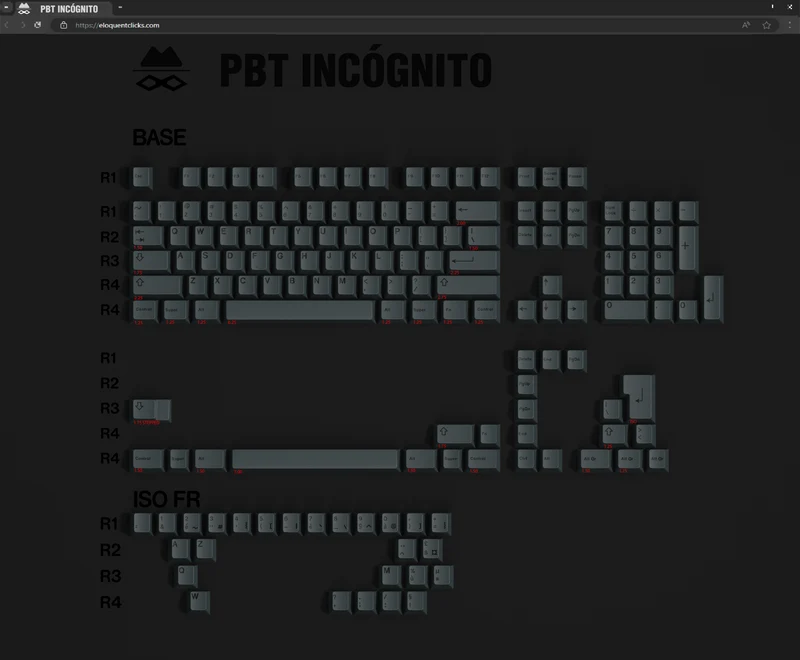 PBT INCOGNITO KEYCAPS