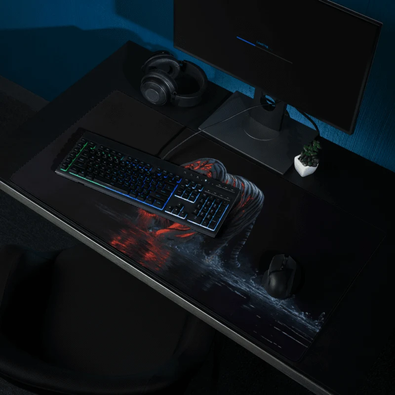 Tapis De Souris Gamer Tigre Noir