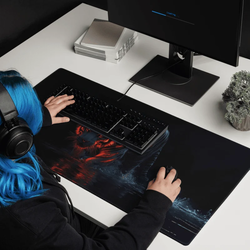 Tapis De Souris Gamer Tigre Noir