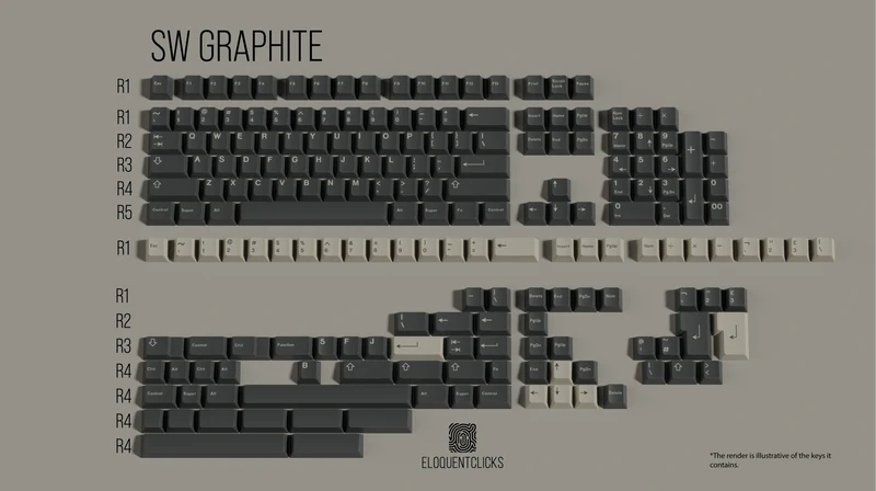 SW GRAPHITE KEYCAPS