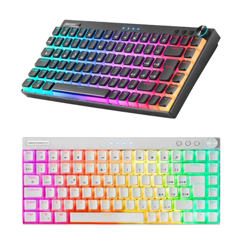 Clavier Mecanique RGB Bluetooth avec Molette