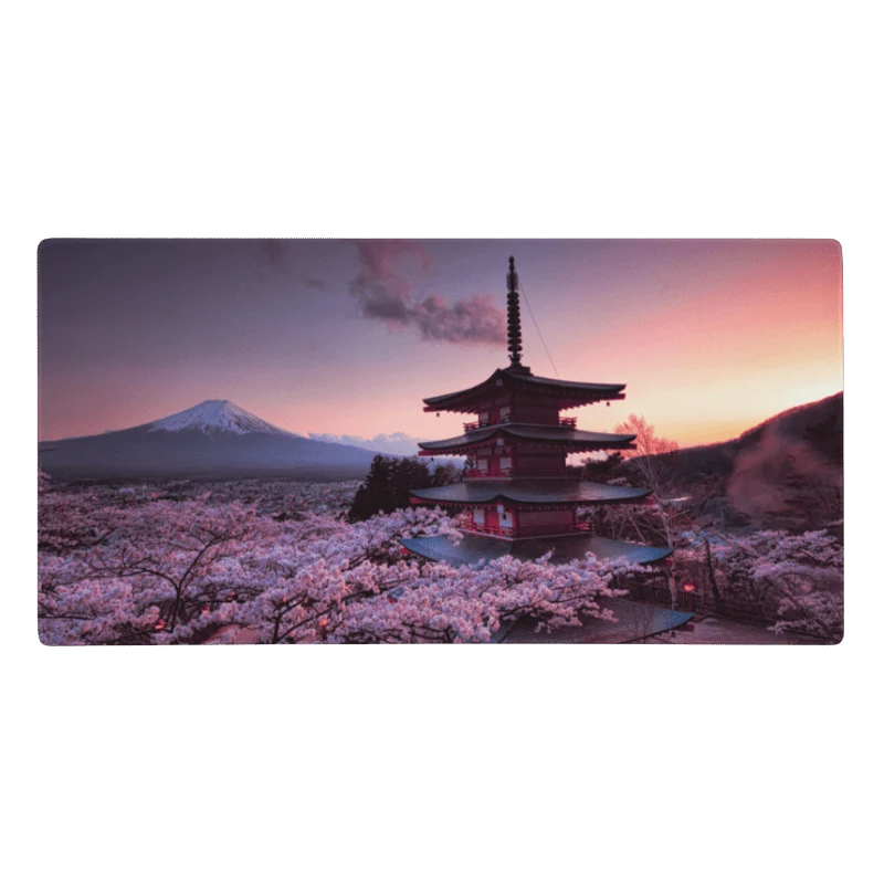 Tapis De Souris Japonais Paysage Mont Fuji Sakura