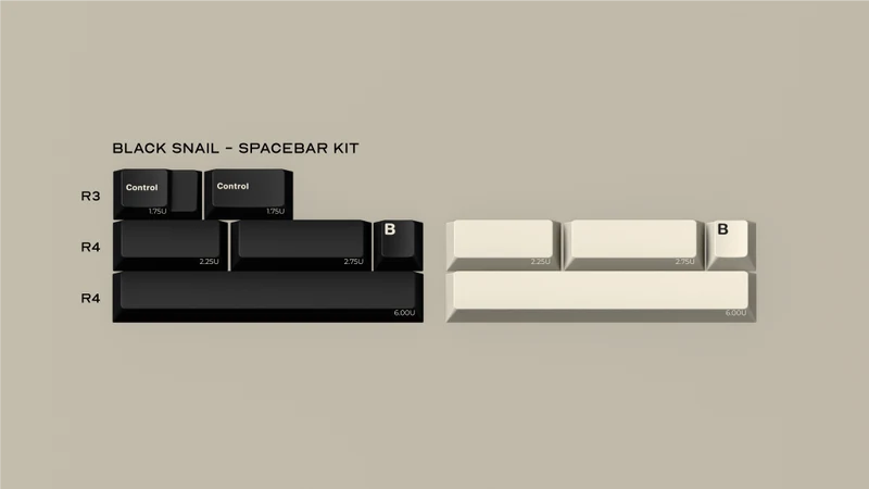 GMK CYL BLACK SNAIL KEYCAPS