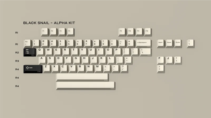 GMK CYL BLACK SNAIL KEYCAPS