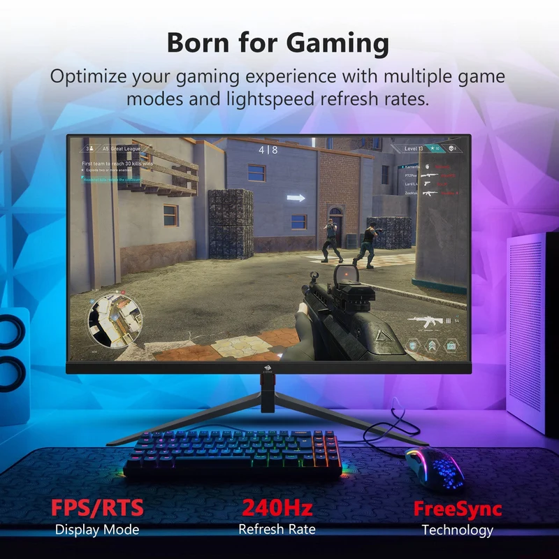 Refurbished: Z-EDGE 25 Inch 240Hz Gaming Monitor 1ms Full HD LED Monitor, DP HDMI Port