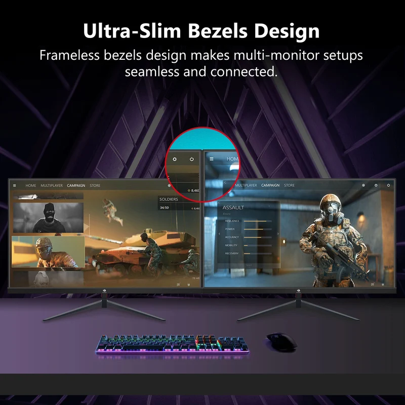 Refurbished: Z-EDGE 25 Inch 240Hz Gaming Monitor 1ms Full HD LED Monitor, DP HDMI Port