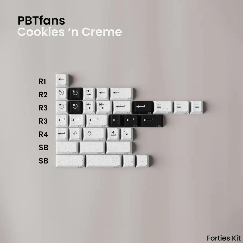 PBTFANS COOKIES'N CREME KEYCAPS