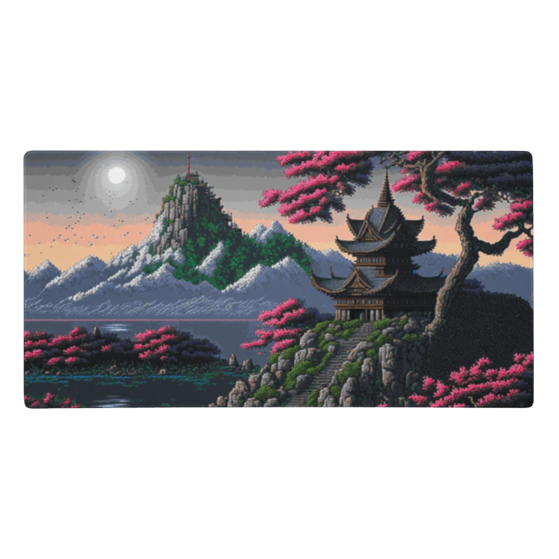 Tapis De Souris Japonais Paysage Zen Pixel