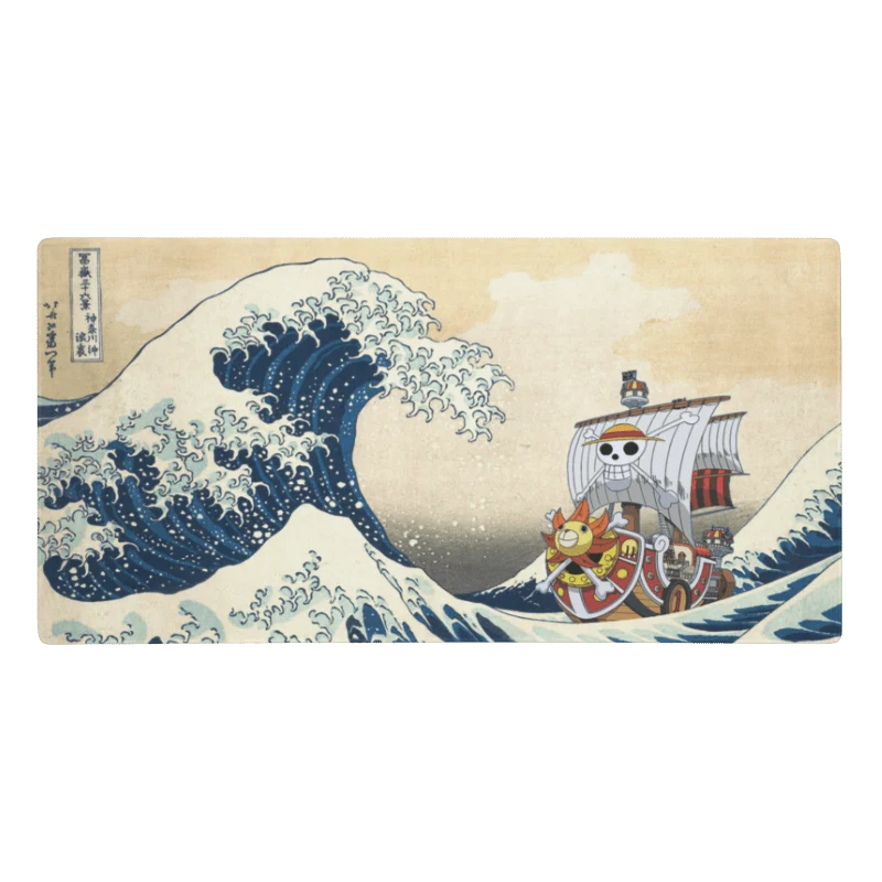 Tapis De Souris Japonais Vague Pirate