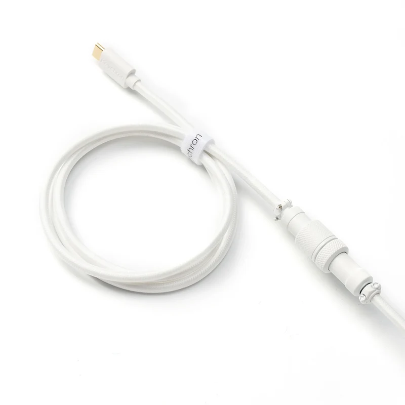 Keychron Angled Coiled Cable White