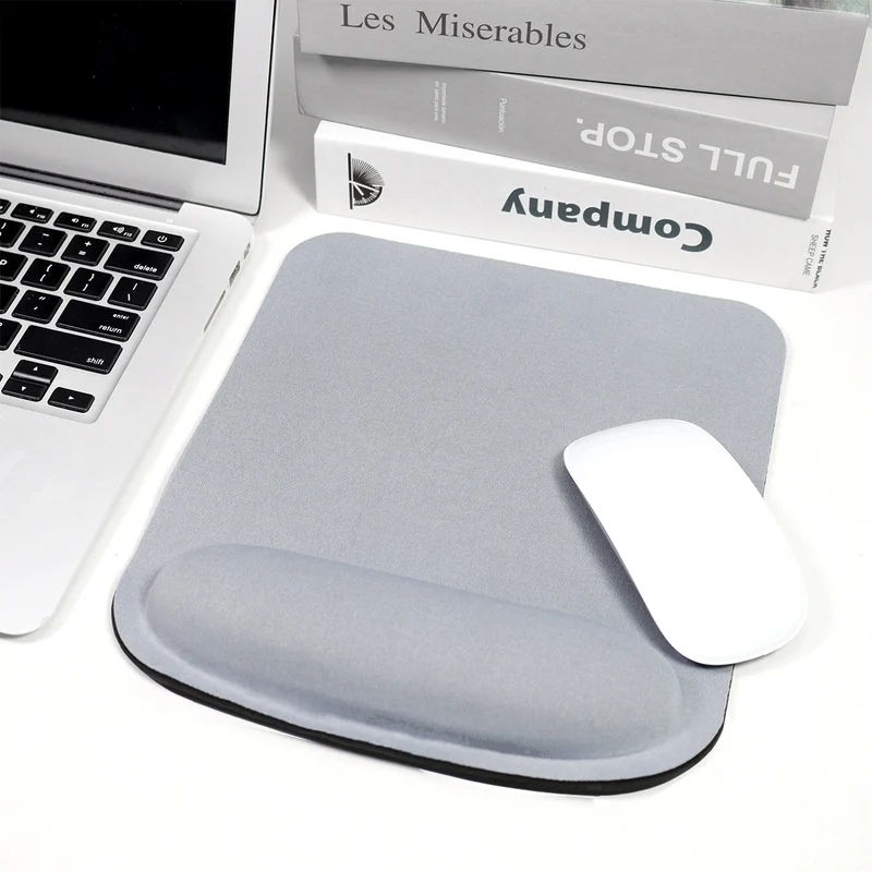 Tapis de souris repose-poignet rectangulaire – gris