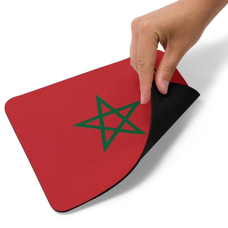 Tapis de souris Maroc – drapeau rouge et vert
