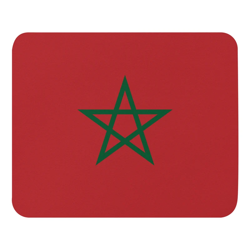 Tapis de souris Maroc – drapeau rouge et vert