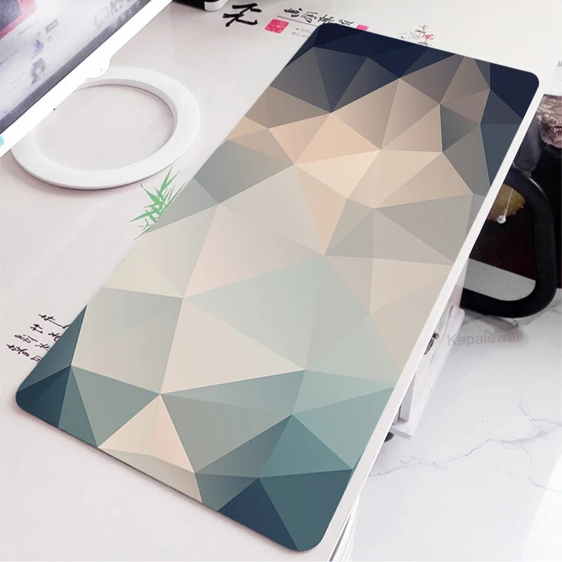 Tapis de souris XXL Géométrique – facettes pastel