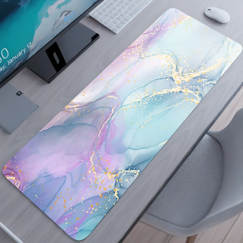 Tapis de souris XXL Toile – marbré pastel