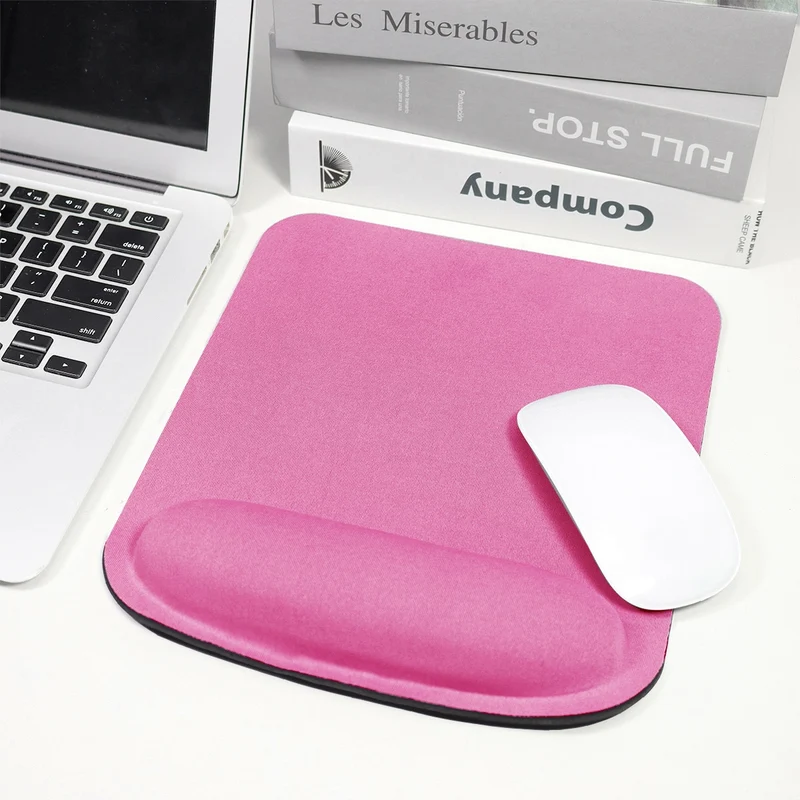 Tapis de souris repose-poignet rectangulaire – rose